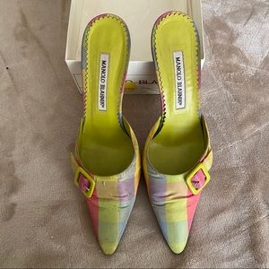 Manolo Blahnik Multi-colored mules